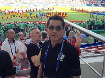 ติดขอบสนามฟุตบอลโลก ประธาน
สาขาวิชาการจัดการฟุตบอลอาชีพ
ได้เดินทางไปดูงานการจัดการแข่งขันฟุตบอลโลก
2018