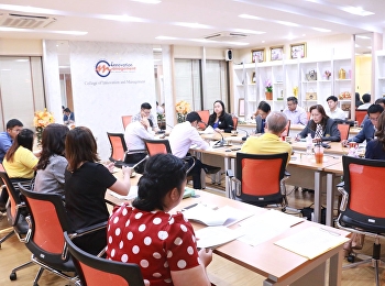 วิทยาลัยนวัตกรรมและการจัดการ
มหาวิทยาลัยราชภัฏสวนสุนันทา
ขับเคลื่อนการดำเนินงาน
โดยจัดประชุมผู้บริหารวิทยาลัย โดยมี
ผศ.ดร.บัณฑิต ผังนิรันดร์
คณบดีวิทยาลัยนวัตกรรมและการจัดการ
เป็นประธานการประชุม ณ
ห้องประชุมใหญ่วิทยาลัยนวัตกรรมและการจัดการ
อาคารเหมวดีพิทั