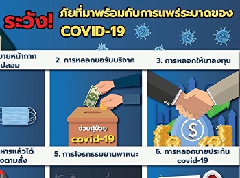 ระวัง! ภัยที่มาพร้อมกับการแพร่ระบาดของ
COVID-19