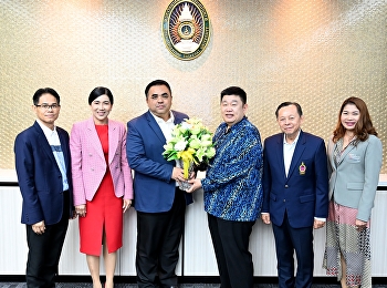 รองศาสตราจารย์ ดร.บัณฑิต ผังนิรันดร์
พร้อมด้วยคณะผู้บริหารวิทยาลัยนวัตกรรมและการจัดการ
ร่วมแสดงความยินดีกับผู้ช่วยศาสตราจารย์
ดร.คมสัน โสมณวัตร
ซึ่งดำรงตำแหน่งรักษาราชการแทนรองอธิการบดีฝ่ายวิทยาเขตนครปฐม
ณ ห้องประชุมสภา
มหาวิทยาลัยราชภัฏสวนสุนันทา อาคาร31