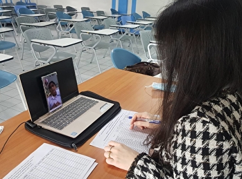 บรรยากาศการสอบสัมภาษณ์ในรูปแบบออนไลน์