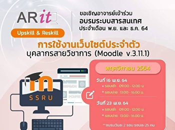 Publicize the information system
training project Use of the Academic
Personnel Identification Website (Moodle
v. 3.11.1)