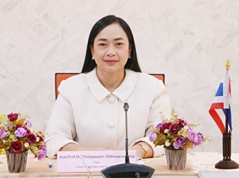 Acting Dean of the College of Innovation
and Management along with the Associate
Dean for Administration and Planning
attend a meeting with Secretary-General
of the Institute for Research and
Development of Occupational
Competencies, Thailand .