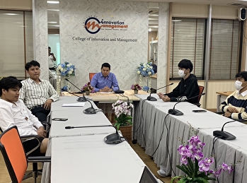 College of Innovation and Management,
Student Affairs Department Dr. Anuchit
Kulwanich, Deputy Dean for Student
Affairs and Arts and Culture, organized
a meeting of the College of Innovation
and Management student club operating
committee No. 1/2023 at th