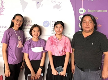 Assistant Professor Eknarong Worasiha
and Dr. Jiraporn Boonying, lecturers in
Quality Management Innovation, paid
workplace visits to interns. Students
have actually worked with the
establishment during this internship,
and the operation is running smooth