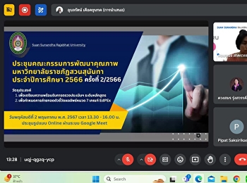 Quality Development Committee Meeting
Suan Sunandha Rajabhat University
Academic year 2023, No. 2/2023.
