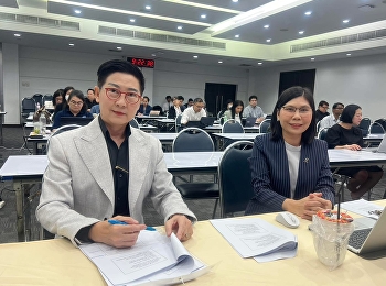 ผศ.ดร.สุพัตรา ปราณี
รองคณบดีฝ่ายวิชาการและ ผศ.ดร.ญาณัญฎา
ศิรภัทร์ธาดา อาจารย์ประจำหลักสูตร  ปรด.
สาขานวัตกรรมการจัดการ
เข้าร่วมฟังบรรยายเทคนิคการเขียนบทความเพื่อตีพิมพ์ในระดับนานาชาติ
โดยใช้ Artificial Intelligence (AI)