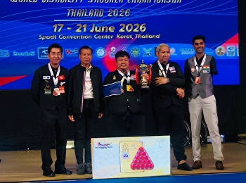 Dr. Kittipong Phothimoo Presides Over
the Medal and Trophy Presentation at the
World Para Snooker Championship in
Nakhon Ratchasima